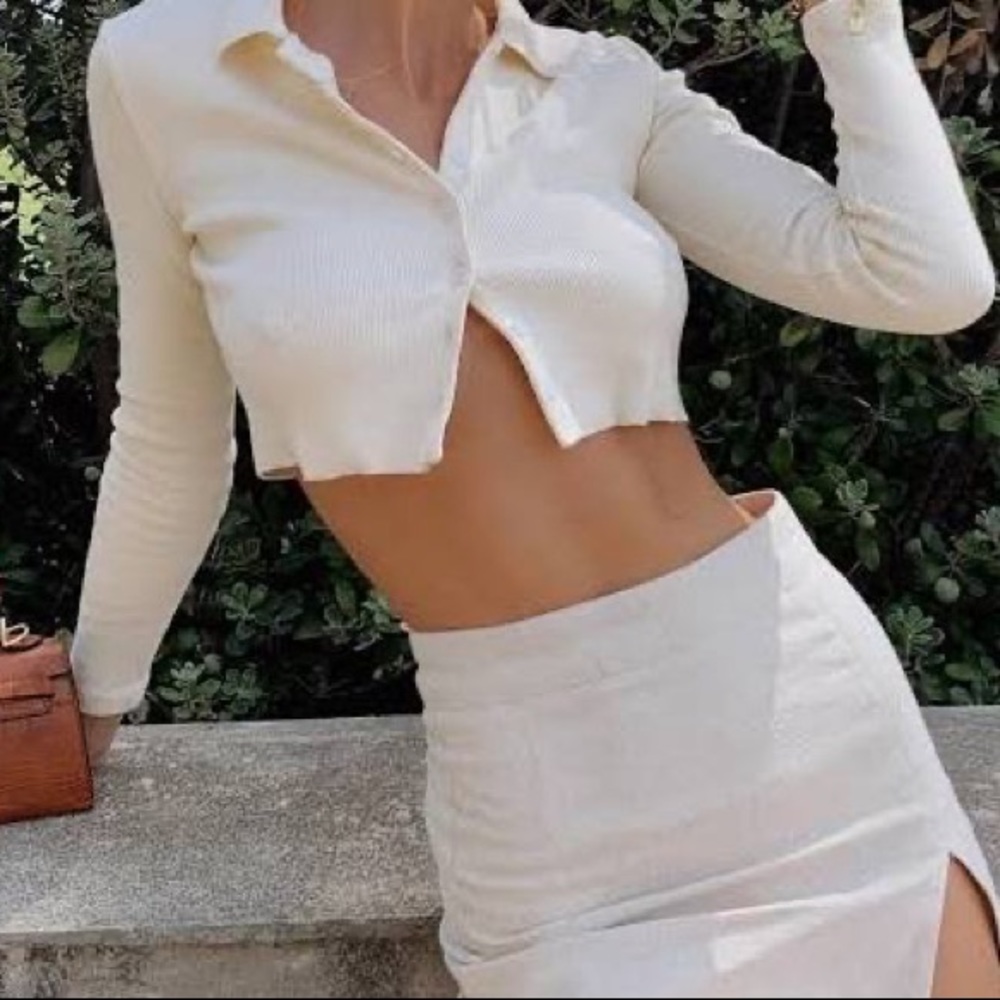 Princess Polly long sleeve crop top